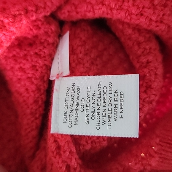 LOFT Red Crew Neck Sweater~Size Large - Picture 5 of 6